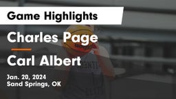 Charles Page  vs Carl Albert   Game Highlights - Jan. 20, 2024