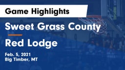 Sweet Grass County  vs Red Lodge  Game Highlights - Feb. 5, 2021