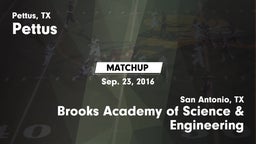 Matchup: Pettus  vs. Brooks Academy of Science & Engineering  2016