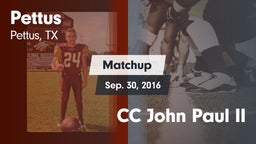 Matchup: Pettus  vs. CC John Paul II 2016