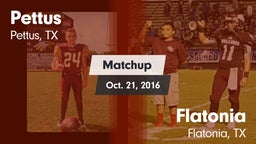 Matchup: Pettus  vs. Flatonia  2016