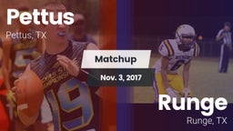 Matchup: Pettus  vs. Runge  2017