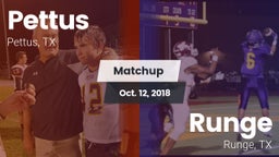 Matchup: Pettus  vs. Runge  2018
