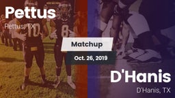 Matchup: Pettus  vs. D'Hanis  2019