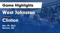 West Johnston  vs Clinton  Game Highlights - Nov 29, 2016
