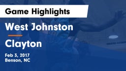 West Johnston  vs Clayton Game Highlights - Feb 3, 2017