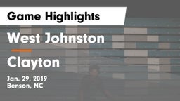 West Johnston  vs Clayton  Game Highlights - Jan. 29, 2019