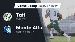 Recap: Taft  vs. Monte Alto  2019