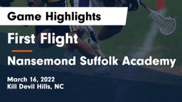 First Flight  vs Nansemond Suffolk Academy Game Highlights - March 16, 2022