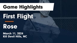 First Flight  vs Rose  Game Highlights - March 11, 2024
