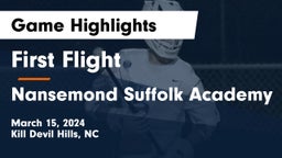 First Flight  vs Nansemond Suffolk Academy Game Highlights - March 15, 2024
