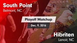 Matchup: South Point High vs. Hibriten  2016