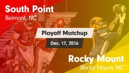 Matchup: South Point High vs. Rocky Mount  2016