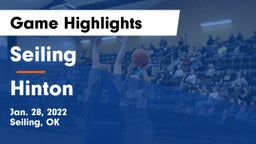 Seiling  vs Hinton  Game Highlights - Jan. 28, 2022