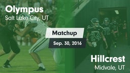 Matchup: Olympus  vs. Hillcrest   2016