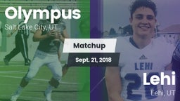 Matchup: Olympus  vs. Lehi  2018