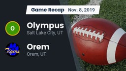 Recap: Olympus  vs. Orem  2019