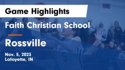 Faith Christian School vs Rossville  Game Highlights - Nov. 5, 2023