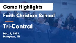 Faith Christian School vs Tri-Central  Game Highlights - Dec. 2, 2023
