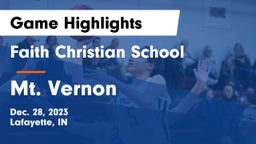Faith Christian School vs Mt. Vernon  Game Highlights - Dec. 28, 2023