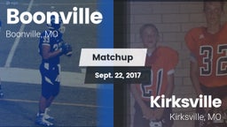 Matchup: Boonville High vs. Kirksville  2017
