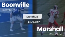Matchup: Boonville High vs. Marshall  2017