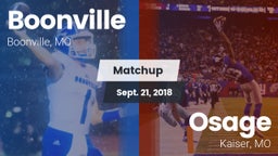 Matchup: Boonville High vs. Osage  2018