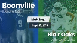Matchup: Boonville High vs. Blair Oaks  2019