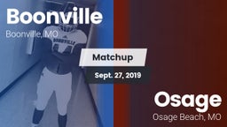 Matchup: Boonville High vs. Osage  2019