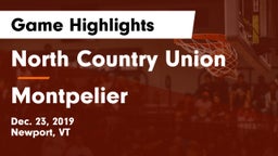 North Country Union  vs Montpelier  Game Highlights - Dec. 23, 2019