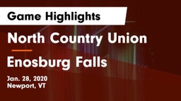 North Country Union  vs Enosburg Falls  Game Highlights - Jan. 28, 2020