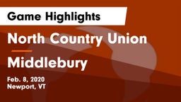 North Country Union  vs Middlebury Game Highlights - Feb. 8, 2020