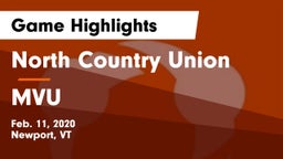 North Country Union  vs MVU Game Highlights - Feb. 11, 2020