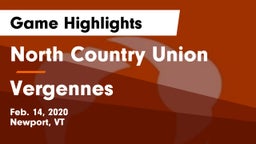 North Country Union  vs Vergennes Game Highlights - Feb. 14, 2020