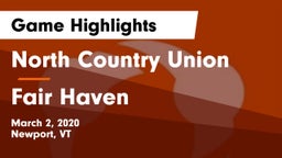 North Country Union  vs Fair Haven  Game Highlights - March 2, 2020