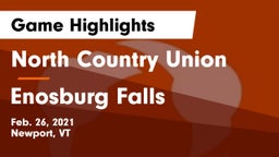 North Country Union  vs Enosburg Falls  Game Highlights - Feb. 26, 2021