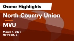 North Country Union  vs MVU Game Highlights - March 4, 2021