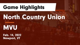 North Country Union  vs MVU Game Highlights - Feb. 14, 2022