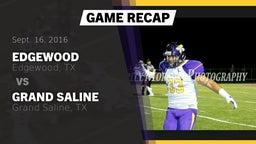 Recap: Edgewood  vs. Grand Saline  2016