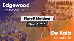 Matchup: Edgewood  vs. De Kalb  2016