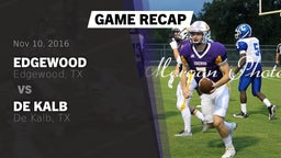 Recap: Edgewood  vs. De Kalb  2016