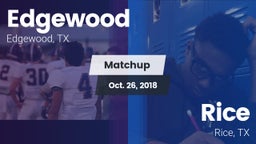 Matchup: Edgewood  vs. Rice  2018