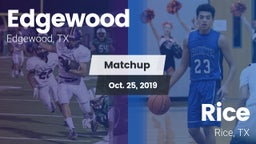 Matchup: Edgewood  vs. Rice  2019