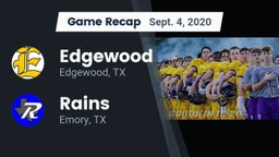 Recap: Edgewood  vs. Rains  2020