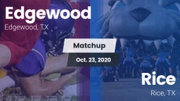 Matchup: Edgewood  vs. Rice  2020