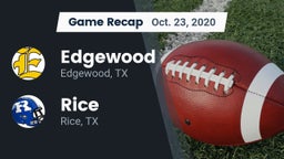 Recap: Edgewood  vs. Rice  2020