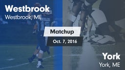 Matchup: Westbrook High vs. York  2016