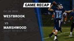 Recap: Westbrook  vs. Marshwood  2016