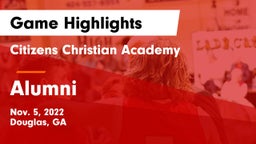 Citizens Christian Academy  vs Alumni Game Highlights - Nov. 5, 2022