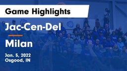 Jac-Cen-Del  vs Milan  Game Highlights - Jan. 5, 2022